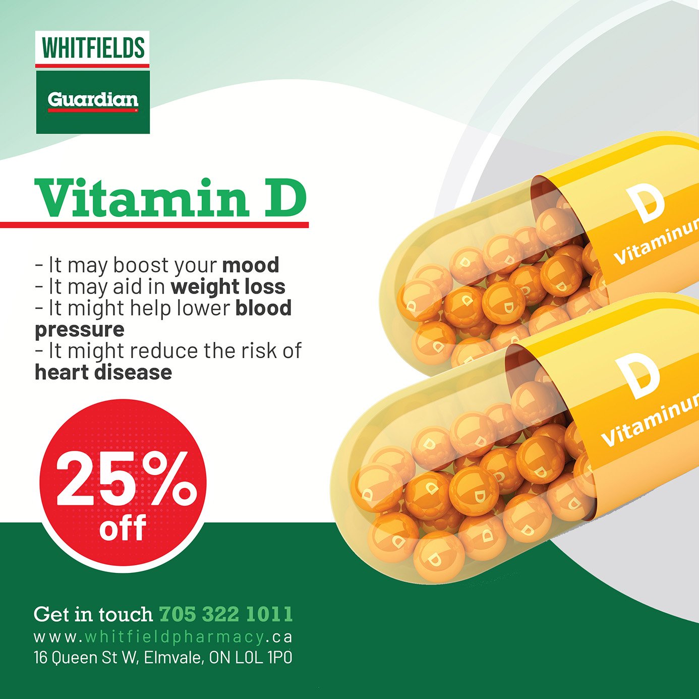 vitamin d pills are shown in this ad