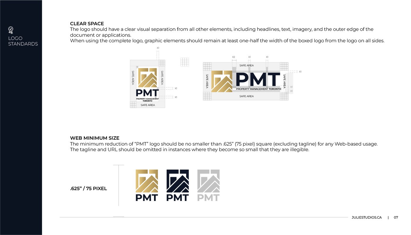 the logo for pmmt is shown in three different colors